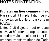 notes d'intention