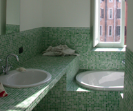 the bathroom